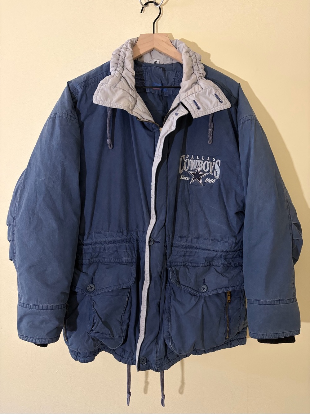 Vintage Dallas Cowboys Chalk Line Duck Feather Down Jacket